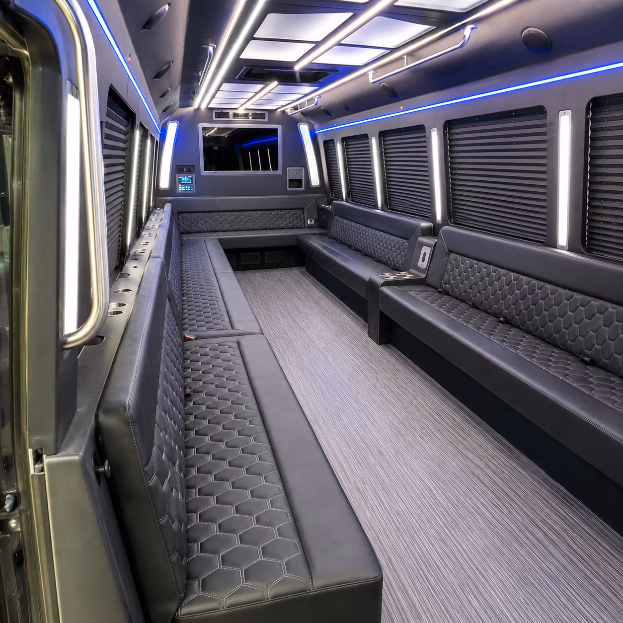 torrance 40 passenger party bus interior