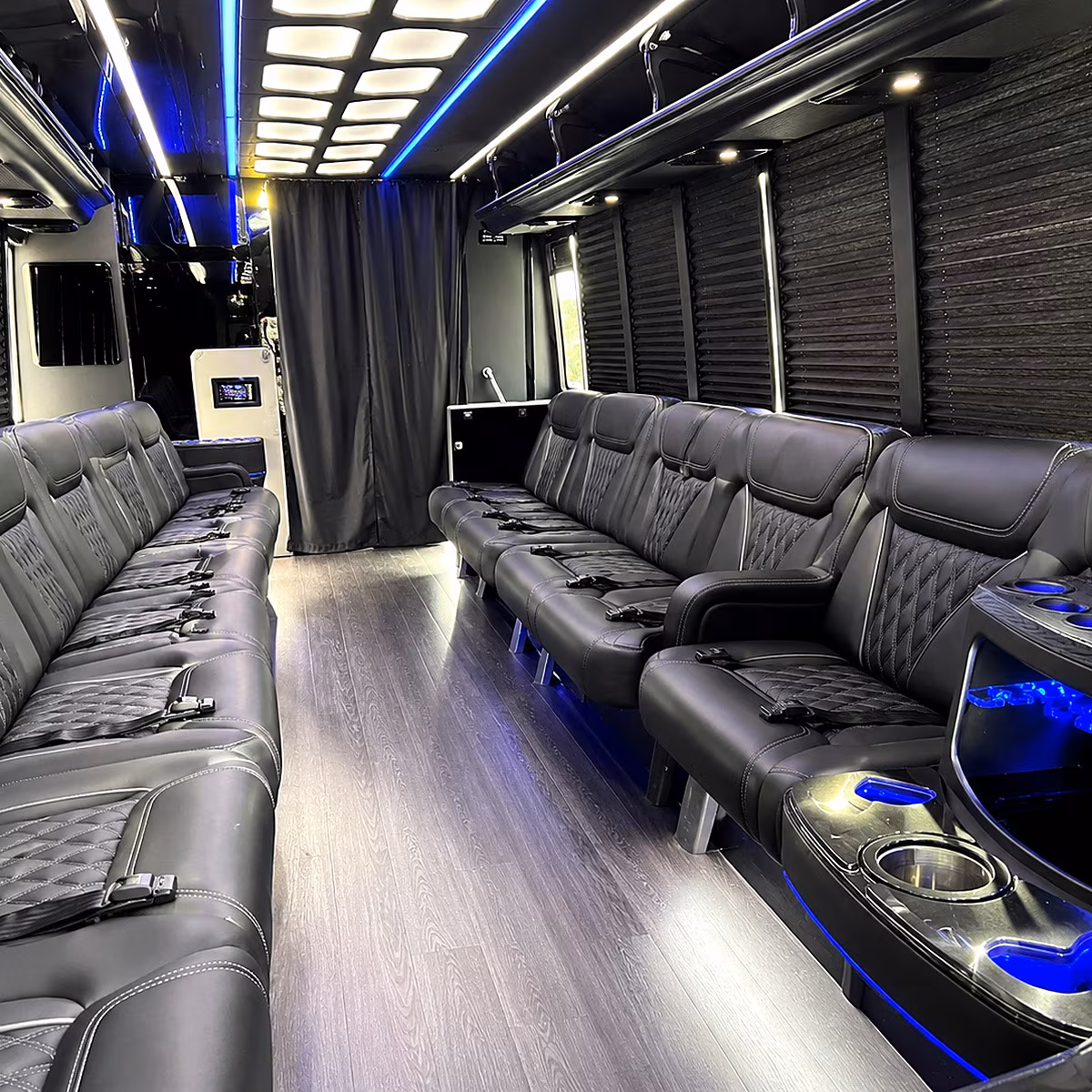torrance party bus rental interior